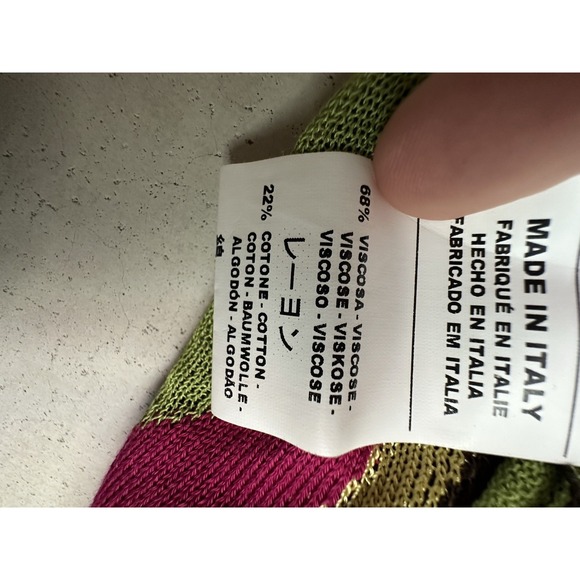 MISSONI Multicolor Striped Knit A-Line Tank Halter Dress | Tagged Size: 8 - Picture 12 of 14